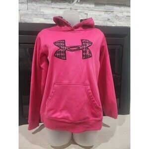 Under Armour Womens Hoodie Size Small S Pink Black Emblem